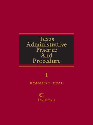 cover image of Texas Administrative Practice and Procedure